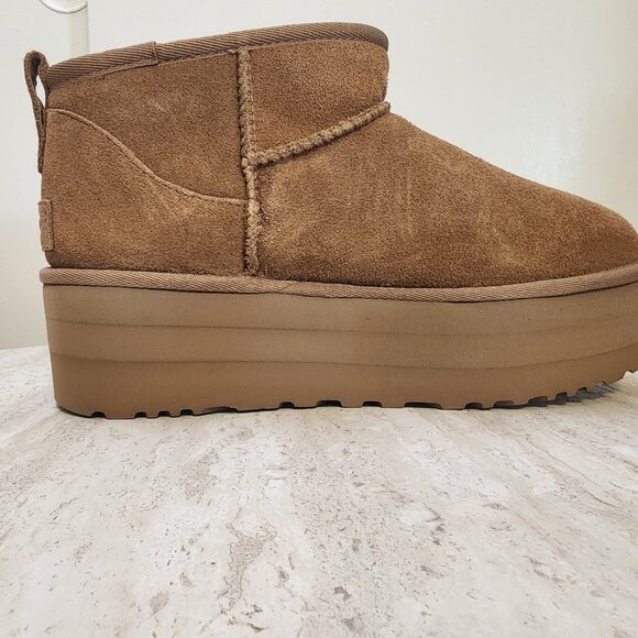 UGG Womens Classic Ultra Mini Pla Chestnut 10M - A034 - Picture 3 of 11